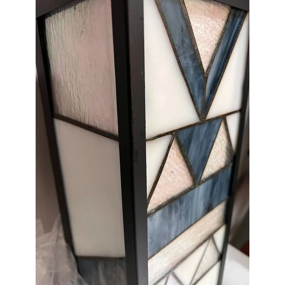 NIB River of Goods STAINED GLASS Outdoor Light Wall Sconce Fixture Iridescent